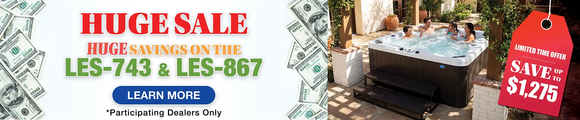 Calspas hot tub being used in a family setting - Westville